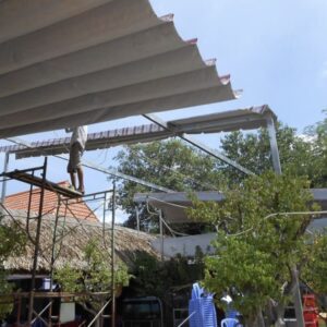 Mái xếp bạt kéo lượn sóng