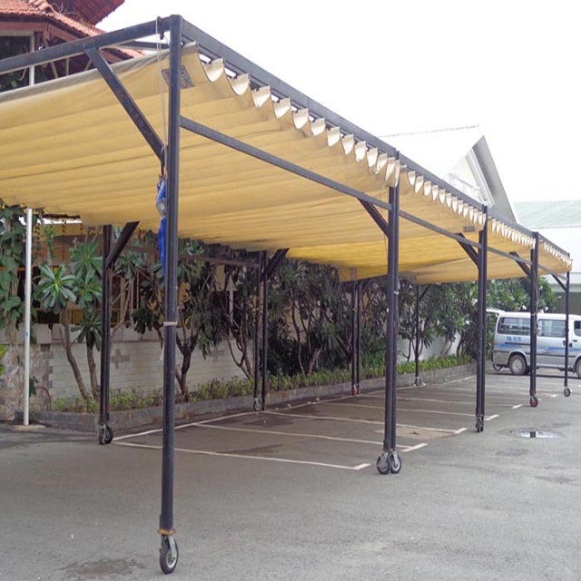 Mái xếp bạt tự cuốn có kết cấu hiện đại